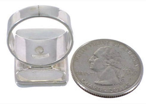 High Quality Multicolor And Sterling Silver Ring Size 5-3/4 WX37634